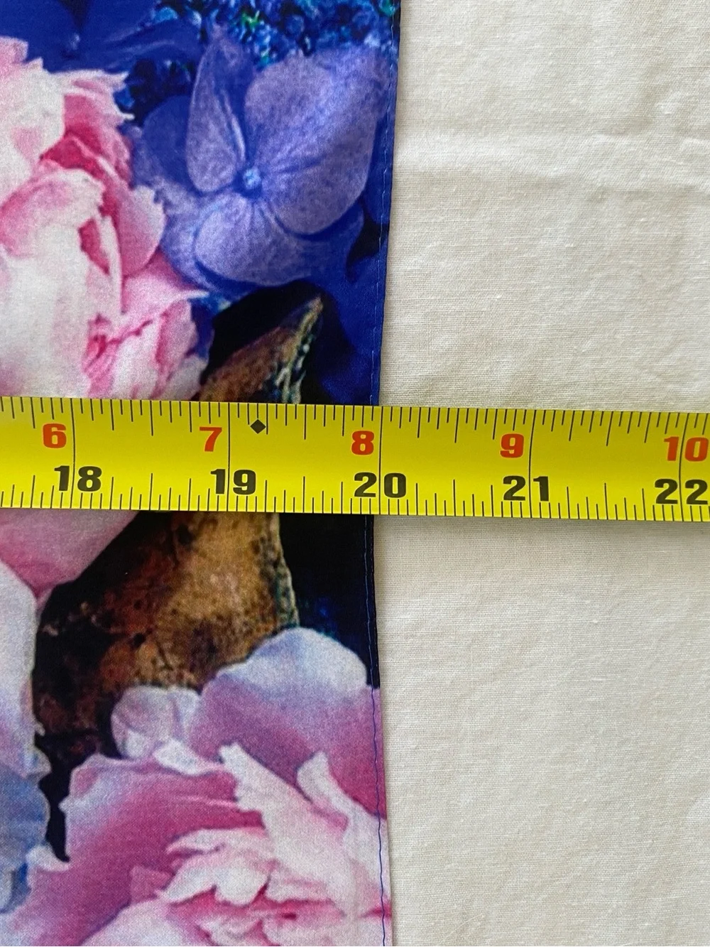 Silk Blue Floral Wrap Scarf Top